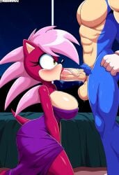 ai_generated anthro ass blue_body breasts incest incest_(lore) magenta_fur male/female pink_hair sex sonia_the_hedgehog sonic_(series) sonic_the_hedgehog sonic_the_hedgehog_(series) sonic_underground sonic_x_sonia straight veiny_penis