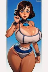 ai_generated bioshock bioshock_infinite busty elizabeth_comstock female female_focus female_only hourglass_figure saucy_trove tagme tan_body tan_skin tanline wide_hips