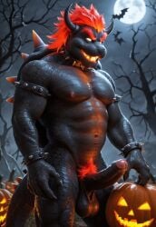 1boy 1male 1man abs ai_generated anthro balls ballsack big_balls big_cock big_dick big_penis big_testicles black_body black_skin boner bowser bowser's_fury civitai claws cock dick erect_penis erection foreskin fury_bowser genitals glowing_eyes halloween horns ironwill252 koopa male male_nipples male_only male_pubic_hair man manly mario_(series) nintendo nipples nude nuts nutsack pecs pectorals penis pubes pubic pubic_hair pumpkin red_pubic_hair reptile sagging_balls scalie scrotum self_upload solo solo_male spikes testicles uncut veiny_penis