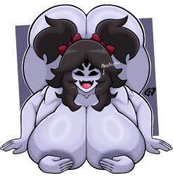 1girls anthro grapejuicerulez huge_ass looking_at_viewer muffet spider_humanoid tagme undertale