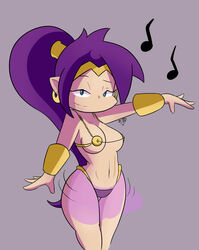 alternate_skin_color belly_dancing fat_ass female metal_bikini scrabble007 shantae shantae_(character) smooth_skin solo whitewashed