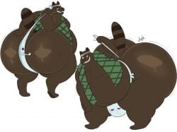 big_butt fundoshi gegege_no_kitarou tanuki