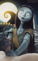 1boy 1girls 3d blender_(software) clothed_female_nude_male dasupanoob handjob nightmare_before_christmas partial_male red_hair sally_(the_nightmare_before_christmas) tagme the_nightmare_before_christmas