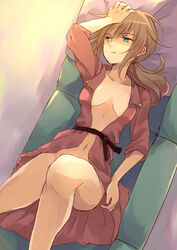 artist_request avenger avenger_(anime) bathrobe blue_eyes brown_hair female layla_ashley