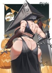 big_ass big_breasts halloween huge_ass huge_breasts pyramid_head_(cosplay) silent_hill sintrybest_(artist) tagme