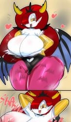 1girls big_breasts breasts breasts_bigger_than_head cosplay darkstalkers disney female female_only hekapoo huge_breasts kotarodayo1126 large_breasts morrigan_aensland morrigan_aensland_(cosplay) red_hair star_vs_the_forces_of_evil wings yellow_sclera