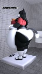 bbw big_ass big_breasts breasts bubble_butt female huge_ass huge_breasts kingofthekabuto overweight queenofthekabuto thick_thighs weight_scale wide_hips