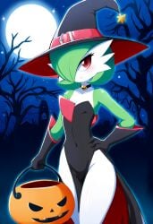 ai_generated gardevoir night novelai pokemon pokemon_(species) witch_costume