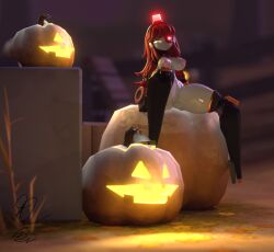 1girls 3d 3d_(artwork) alternate_version_available artist_signature breasts female halloween large_breasts looking_at_viewer mimi_sentry mimi_sentry_(zzwz) nude open_legs psychodelia pumpkin pussy robot robot_girl shiny_skin sitting sitting_on_pumpkin smile tagme team_fortress_2 thick_thighs