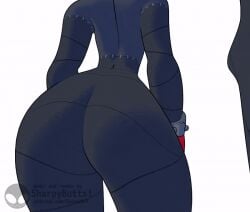 3d 3d_model animated ass back_view bandaged_arm bandaged_body bandaged_leg beltz_(jumpbreak96) big_butt big_ears big_thighs bubble_ass bubble_butt bunny_girl bunnygirl butt_focus clawed_fingers claws covered_mouth dark_clothing demon demon_girl hips_wider_than_shoulders nails pointy_ears posing posing_for_picture posing_for_the_viewer red_eyes red_skin red_skinned_female shaking_ass shaking_butt sharpybutts swaying_ass teasing teasing_viewer teasing_with_butt wide_hips wide_thighs