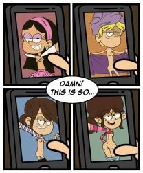 2024 bathrobe bottomless carol_pingrey dana_(the_loud_house) fiona_(the_loud_house) jackee_(the_loud_house) latina lifting_shirt lincoln_loud naked_female nickelodeon nude_pics phone seductive teenage_girls the_loud_house unknown_artist winking