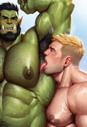 2boys abs ai_generated arm_hair armpit_fetish armpit_hair armpit_licking armpits bara beard big_dom_small_sub big_muscles big_nipples big_pecs chest_hair daddy dilf dominant dominant_humanoid dominant_male duo erect_nipples gay green_body hair hairy hairy_balls hairy_male happy_trail huge_muscles huge_nipples huge_pecs human human_on_humanoid humanoid humanoid_dominating_human humansub hunk interspecies larger_humanoid larger_male male male/male male_only muscular muscular_human muscular_male musk nipples nude orc pointy_ears pubic_hair sex size_difference smaller_human smaller_male submissive submissive_human submissive_male tessaiisan tusks worship yaoi