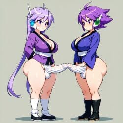 2futas ai_generated ass ass big_ass big_breasts big_butt breasts erection erection_under_clothes erection_under_loincloth freedom_planet fundoshi fundoshi_futanari fundoshilover101 futanari galaxytrail happi_(clothing) huge_ass huge_breasts huge_butt humanoid sash_lilac