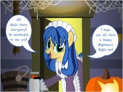 ask clothing dead_source female flashequestria halloween jack-o'-lantern maid mare milk milky_way_(mlp) my_little_pony nightmare_night oc oc_only official_style pony pumpkin solo tumblr