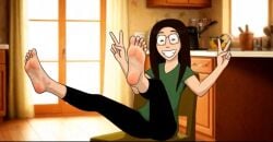 ed-orter edit ellen_(pizzacakecomics) feet feet_focus feet_up glasses pizzacakecomics webcomic webcomic_character