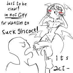 anonymous_male darkstalkers fellatio futa_on_male futanari kinky_rat lilith_aensland self_upload small_breasts wide_hips