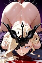 ai_generated ass black_cock blonde_hair blood breasts crying crying_with_eyes_open defeated defeated_villainess electricity fatui genshin_impact guro interracial mask masked masked_female penetration ryona sex sex_from_behind sex_toy signora_(genshin_impact) slave villainess