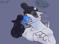 4:3 animal_genitalia animal_penis anthro anthro_on_anthro anthro_penetrated anthro_penetrating athletic balls big_balls big_penis black_body black_fur blue_penis bodily_fluids canid canine canine_genitalia canine_penis canis charlieleobo cheek_tuft claws crossover cum cum_drip cum_from_nose cum_in_mouth cum_in_nose cum_inside death_(puss_in_boots) deep_throat dialogue disembodied_hand disembodied_penis dominant dominant_male dreamworks dripping duo ear_grab ear_pull english_text eyebrows faceless_character faceless_male facial_markings facial_tuft fangs fellatio forced fur fuzzy genital_fluids genitals grey_background grey_body grey_fur hand_on_head head_markings hi_res instant_loss_2koma intraspecies kindred kindred_(lol) knot league_of_legends male male/male mammal markings mask_(marking) muscular muscular_male neck_bulge nude oral oral_penetration penetration penile penis puss_in_boots_(franchise) raised_arm raised_eyebrows red_eyes riot_games saggy_balls saliva sex shocked simple_background solo_focus sound_effects speech_bubble submissive submissive_male surprised tears teeth tencent text thick_penis tongue tuft white_body white_fur wide_eyed wolf wolf_(league_of_legends) x-ray_view