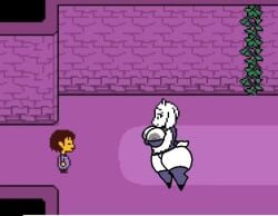 big_ass breasts frisk huge_ass pixel_art ruins tits_out toriel undertale