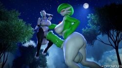 3d_(artwork) absurd_res ambiguous_gender animal_genitalia animal_penis anthro balls bodily_fluids breasts cryowolf9 cum digital_media_(artwork) docking duo equine_genitalia equine_penis gardevoir generation_3_pokemon genital_fluids genitals gynomorph haydee haydee_(game) hi_res intersex intersex/intersex leaking_cum nintendo nude penetration penile penis pokemon pokemon_(species) sex size_difference source_filmmaker_(artwork) thick_thighs urethral urethral_penetration