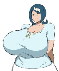 1girls big_boobs big_breasts breasts_bigger_than_head female female_only huge_breasts lana's_mother_(pokemon) milf mob_face momiji_(artist) pokemon pokemon_sm pokemon_sm_(anime) solo solo_female venus_body white_background