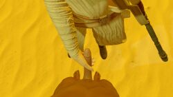 3d dark-skinned_male desert handjob holding_penis rey star_wars