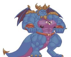 activision animated anthro anus barazoku blue_body bracelet bubba_(spyro) clothing digital_media_(artwork) dragon genitals horn idle_animation jewelry legwear loop male moobs morinetsu mugen muscular muscular_anthro muscular_male mythological_creature mythological_scalie mythology necklace nipples paws pixel_(artwork) scalie short_playtime slit_penis solo spyro_reignited_trilogy spyro_the_dragon tail tail_motion thigh_highs wings