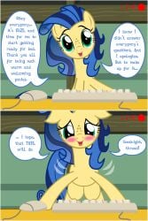 2_panel_comic ask big_crotchboobs blush camera camera_shot comic computer computer_mouse crotchboobs dead_source dialogue earth_pony female flashequestria huge_crotchboobs impossibly_large_crotchboobs keyboard mare milky_way_(mlp) my_little_pony nipples nude oc oc_only pony show_accurate show_accurate_porn solo solo_female speech_bubble tumblr