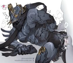 anal anal_insertion anal_sex anal_sex anon anonymous_character anonymous_male armor bara black_scarf cum cum_in_ass cum_on_ass excalibur_(warframe) excalibur_umbra_(warframe) faceless_character faceless_male gay gay_anal gay_sex helmet insertion looking_back lotusshim554 mask masked masked_male muscular muscular_male penetration penetration_from_behind scarf twisted_torso warframe warframe_(species)