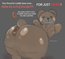 bear commercial cute donut_anus huge_ass looking_at_viewer plushie plushophilia shitpost tagme teddy_bear teddy_bear_(species) what zeraniumz