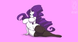 anthro anthrofied big_breasts bigdad breasts clothing conditional_dnp equine eyeshadow female female_focus female_only friendship_is_magic hasbro horn jolly_jack legwear makeup mammal mostly_nude my_little_pony navel nipples pussy rarity_(mlp) solo straight_hair thick_thighs thigh_highs thighs unicorn unicorn_horn