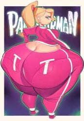 big_breasts bottom_heavy courtney_babcock crack_the_moon huge_ass pink_track_suit thick_ass wide_hips