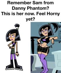 aged_up curvy_figure danny_phantom goth goth_girl milf purple_lipstick sam_manson wide_hips zoda-z