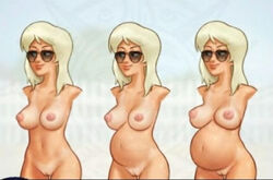 blonde_hair cassie_(summertime_saga) darkcookie light-skinned_female lowres mockup pregnant summertime_saga