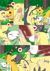 ampharos anal ass_to_mouth ball_fondling balls bisexual clearing comic cum cum_in_ass cum_in_pussy cum_inside fellatio female female_gardevoir feral fingering flat_chest fondling foursome gardevoir group group_sex kissing male mawile nintendo no_breasts oral pokemon pokemon_(species) pokemon_rse rimming sex straight tree typhlosion video_games winick-lim yuri