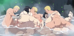 2girls 3boys anal ashikoki ass barefoot bathing bikini blue_eyes blue_hair boruto:_naruto_next_generations breasts caressing_testicles clone couple feet footjob french_kiss hyuuga_hinata kissing large_penis legs lexus_(artist) long_hair multiple_boys multiple_girls naruto nipple_slip nipples penis pussy saliva sex soles swimsuit testicles thighs uzumaki_naruto vaginal_penetration water wet