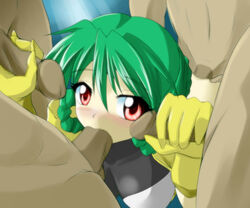 4boys female green_hair mina_likering multiple_boys negimura_kisara super_robot_wars tagme