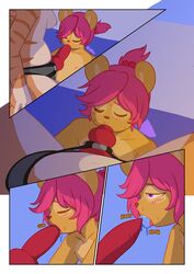 2017 anthro breasts brown_hair canine_dildo clothed clothing comic crossdressing dildo domination feline fellatio female femdom girly hair hi_res male mammal nipples oral oral_penetration penetration pink_hair rodent sex sex_toy shortwings squirrel straight strap-on strap-on_fellatio