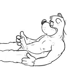 animated anthro balls banjo-kazooie banjo_(banjo-kazooie) bear bowserboy101 humanoid_penis male male_only mammal masturbation monochrome penile_masturbation penis solo uncut video_games