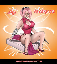 1girls dsng female female_only naruto naruto_shippuden sakura_haruno sfa solo thong