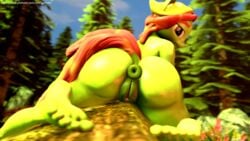 3d absurdres anthro anus ass feet female friendship_is_magic furry highres huge_butt my_little_pony nude puffy_anus pussy source_filmmaker telehypnotic tree_hugger_(mlp)