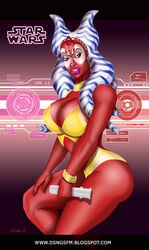 1girls bimbo bimbofication dsng female female_only hypnosis hypnotized lightsaber mind_break mind_control red_skin sfa shaak_ti solo star_wars togruta