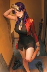 misato katsuragi from neon genesis evangelion by limart