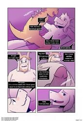 anal anal_sex asgore_dreemurr asriel_dreemurr boss_monster comic father father_and_son incest male monster monster_kid muskie penetration penis son tolok undertale yaoi