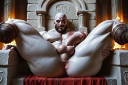 kratos from god of war by zodoai