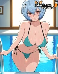 rei ayanami from neon genesis evangelion by foxenpai