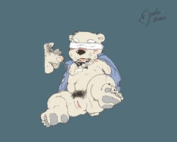 balls bear blindfold cuntboy cuntboy/male erection intersex intersex/male male mammal penis polakuma polar_bear