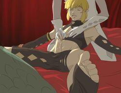 2boys barefoot demon feet femboy gay ghirahim handjob hylian link link_(skyward_sword) male male_focus male_only penis pointy_ears skyward_sword soles tagme the_legend_of_zelda toeless_legwear toes unknown_artist yaoi