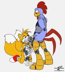 balls cum cum_in_mouth foreskin gay male oral penis robot robotization scratch scratch_(sonic) sonic_(series) tails transformation uncut what wolfblade