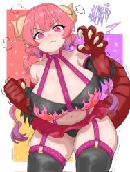 1girls 2020s 2026 2d 2d_(artwork) 2d_artwork 5_fingers angry angry_dragon angry_expression angry_face angry_female artist_logo artist_name artist_signature belly belly_button big_boobs big_breasts big_thighs big_tits big_titties boobs breasts clawed_fingers claws clothed clothed_female clothes collar collared_dress curved_horn curved_horns curvy curvy_body curvy_female curvy_figure curvy_thighs digital_drawing_(artwork) digital_media digital_media_(artwork) dragon dragon_girl dragon_horns dragon_humanoid dragon_tail dragoness drawlab33t ears eyebrows eyelashes eyes eyes_open female female_focus female_only fingers frustrated girl half-dressed half_naked half_nude horn horned_humanoid horns humanoid ilulu ilulu_(dragon_maid) ilulu_(maidragon) ilulu_(miss_kobayashi's_dragon_maid) kobayashi-san_chi_no_maidragon legwear light-skinned_female light_skin light_skin_female light_skinned long_ears miss_kobayashi's_dragon_maid movement_lines multicolored_background multicolored_hair nails navel no_dialogue non-human nude nude_female panties partially_clothed partially_clothed_female partially_nude partially_nude_female pink_hair pointy_ears red_eyes revealing_clothes revealing_clothing revealing_outfit sexually_suggestive sexy sexy_body sexy_clothing sexy_female short_skirt simple_background skirt suggestive suggestive_look text thick_thighs thigh_highs thighhighs thighs tits two-tone_hair voluptuous voluptuous_body voluptuous_female watermark wide_thighs wobble wobbling